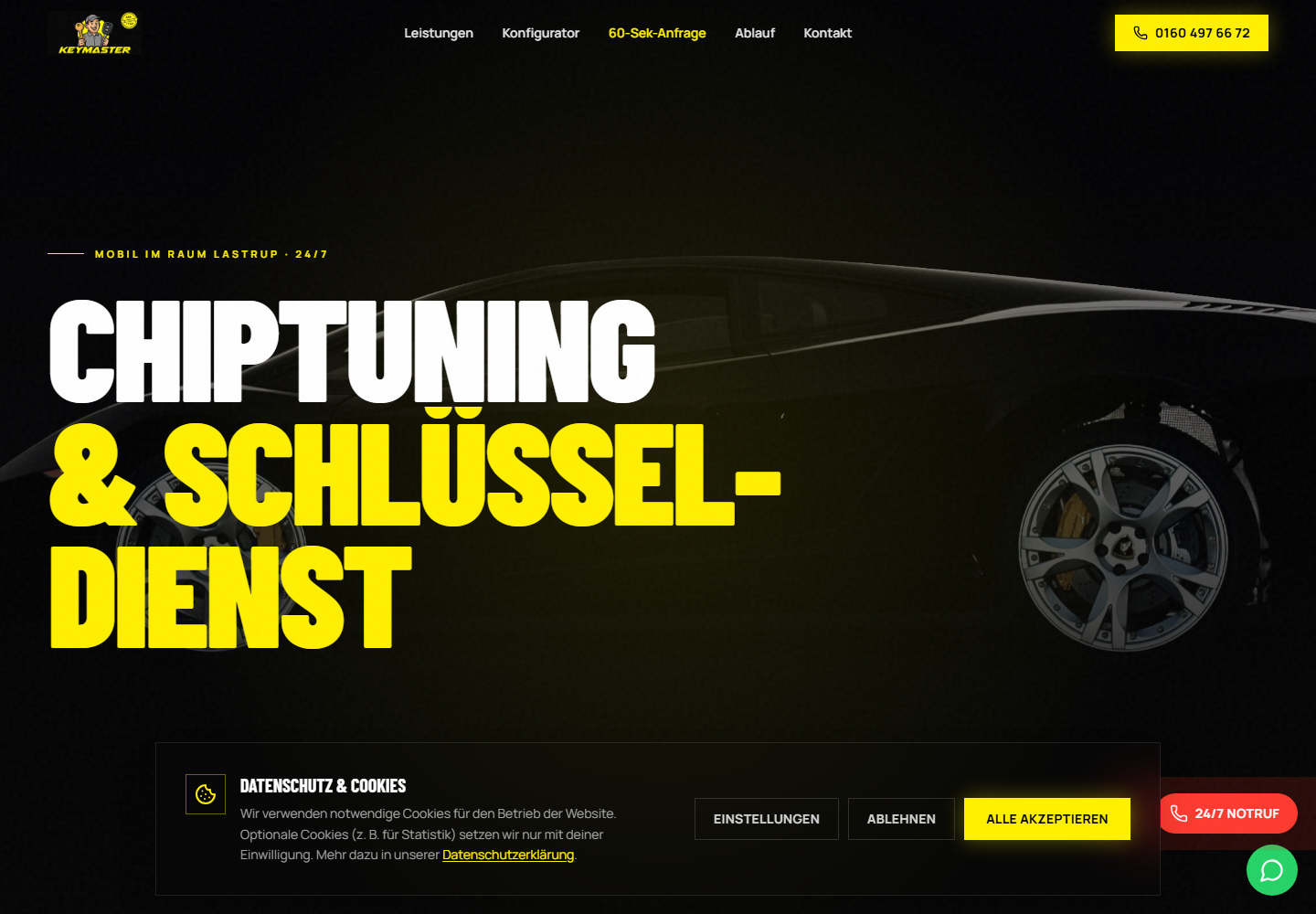 KeyMaster KFZ Website Desktop